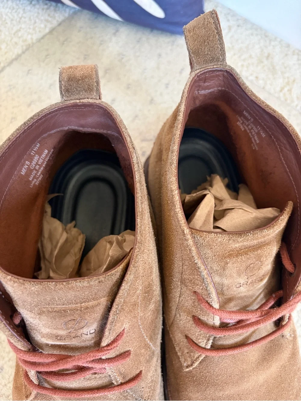 Cole Haan GrandMotion Suede Chukka Boots Woodbury Tan Brown Grand.OS Mens 11.5